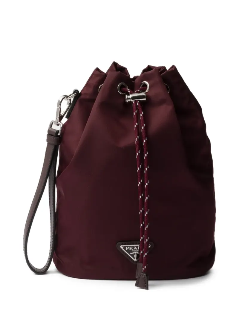 Prada Speedrock Re-Nylon Clutch in Rot Re-Nylon-Leder