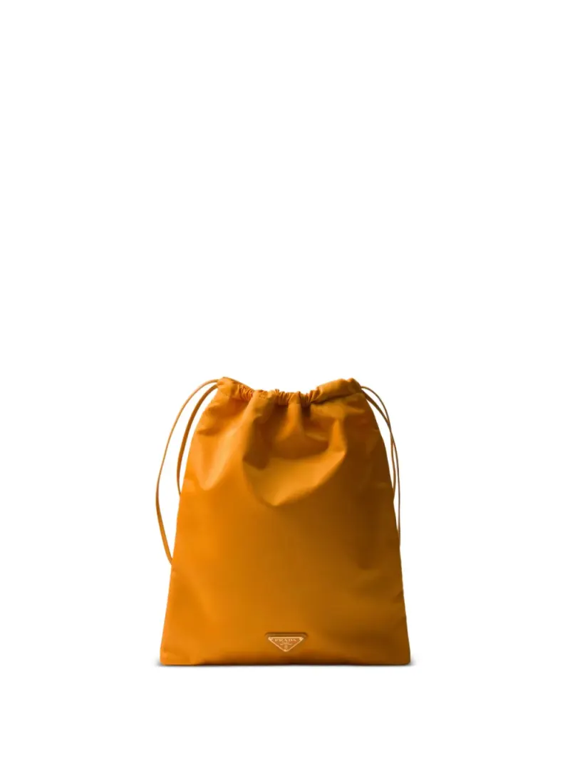 Prada Wish Re-Nylon Clutch in Orange Re-Nylon-Leder