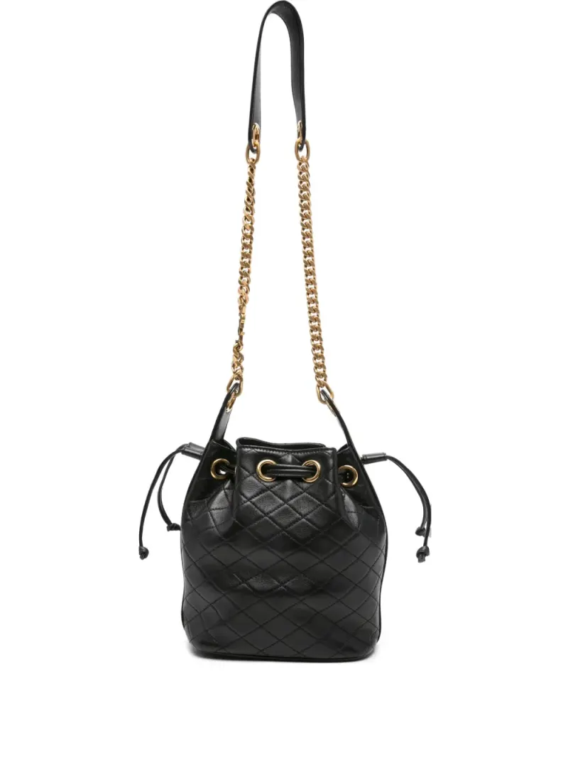 Saint Laurent Cassandre Beuteltasche mit Rautenmuster in Schwarz