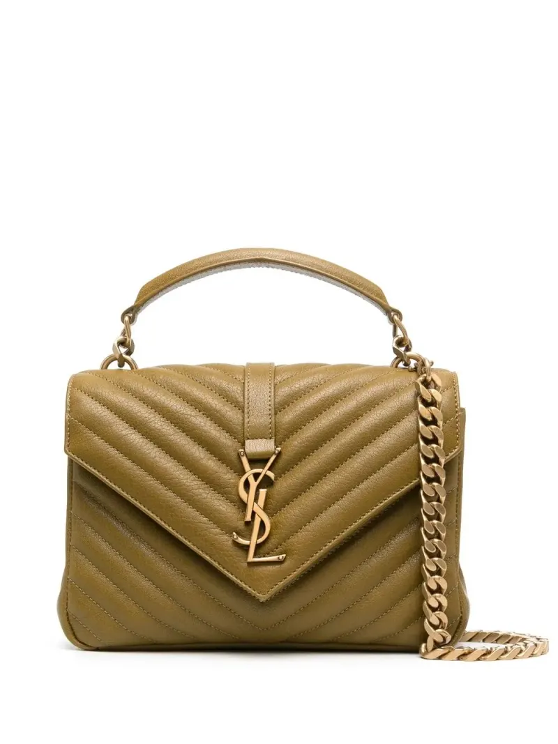 Saint Laurent Handtasche mit Logo-Schild in Grün