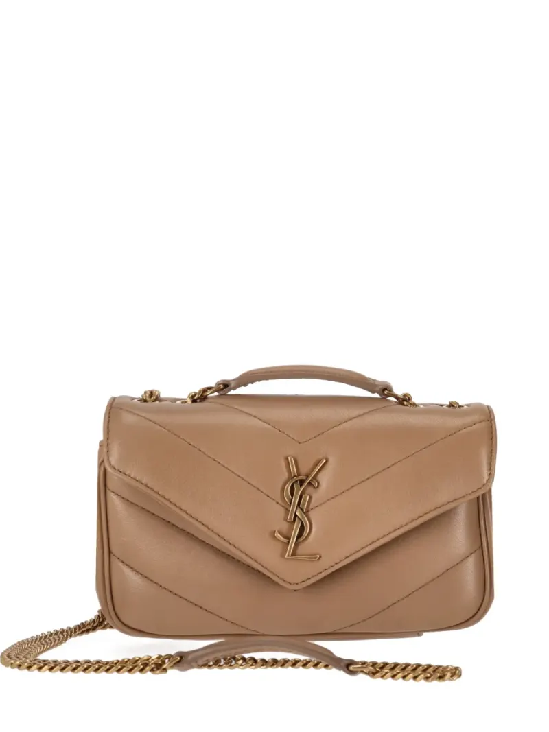 Saint Laurent Loulou Mini in Nude – Schultertaschen