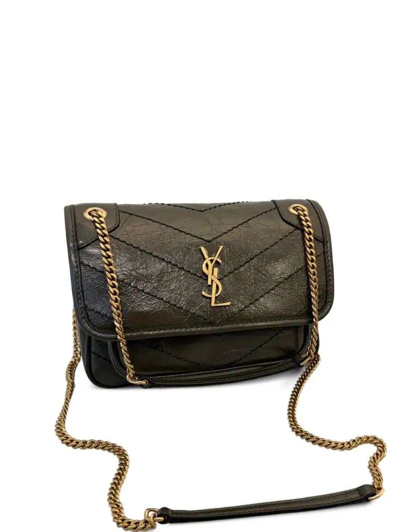 Saint Laurent Mini Niki Schultertasche Mini in Grün