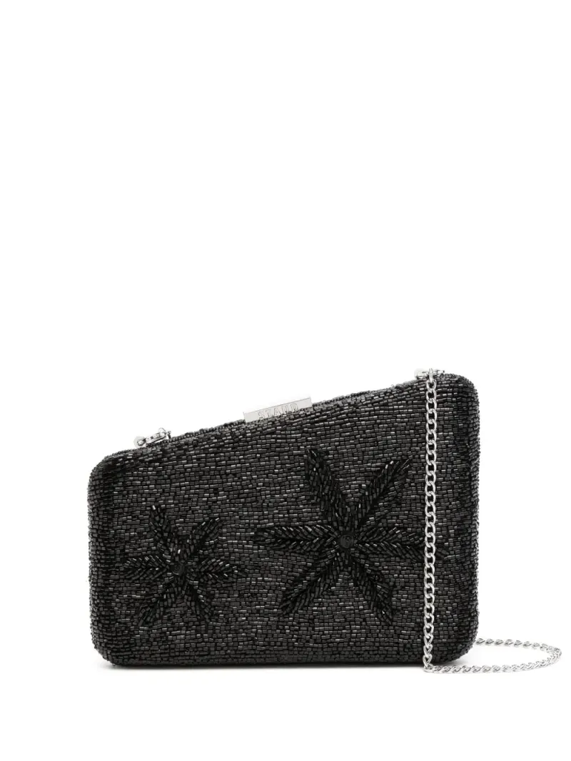 Staud Carmella Clutch mit Perlen in Schwarz