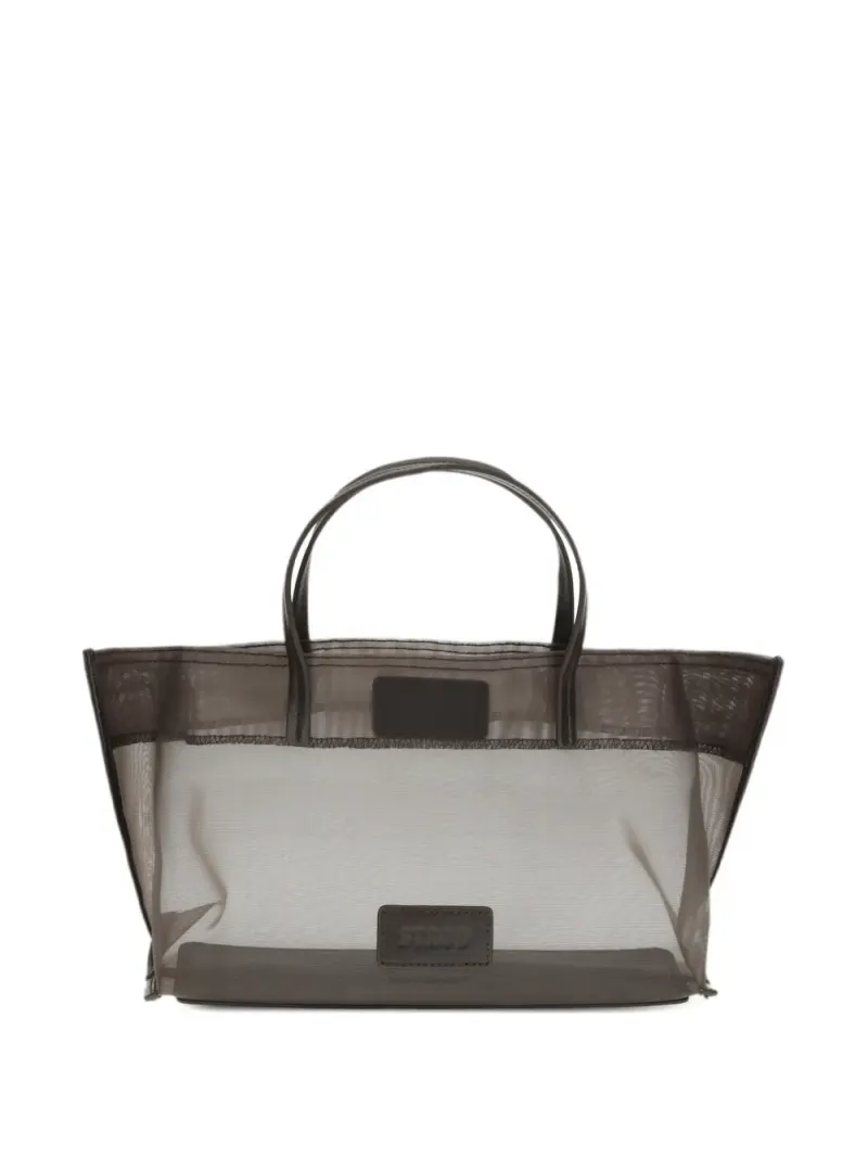 Staud Christos Mini-Tote Bag aus Mesh Mini in Braun