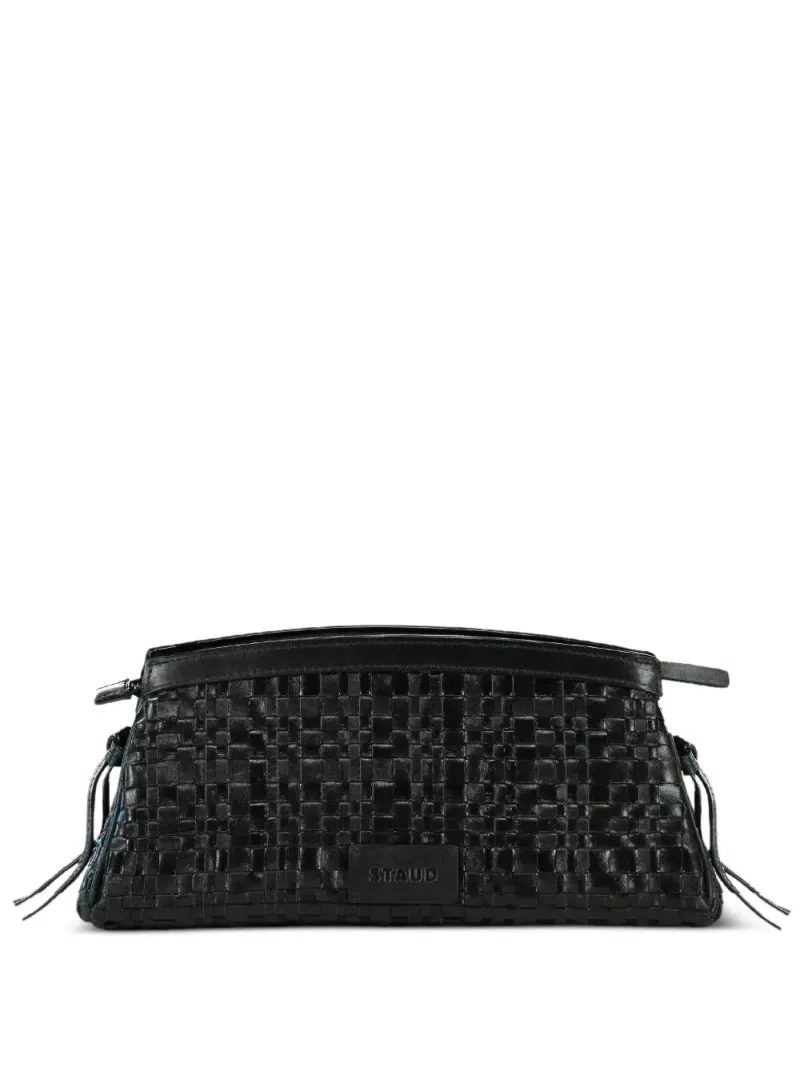 Staud Gewebte Maude Clutch in Schwarz