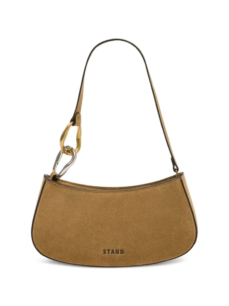 Staud Ollie ring-detail shoulder bag in Nude