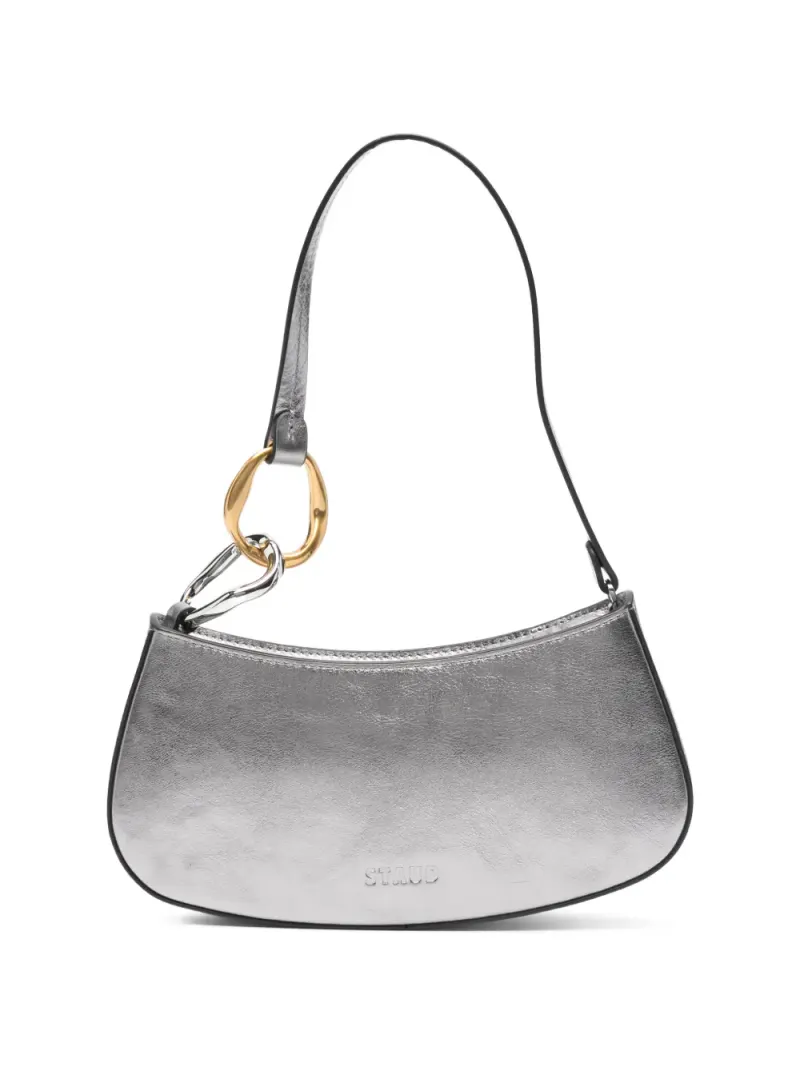 Staud Ollie Tote Bag im Metallic-Look in Silber