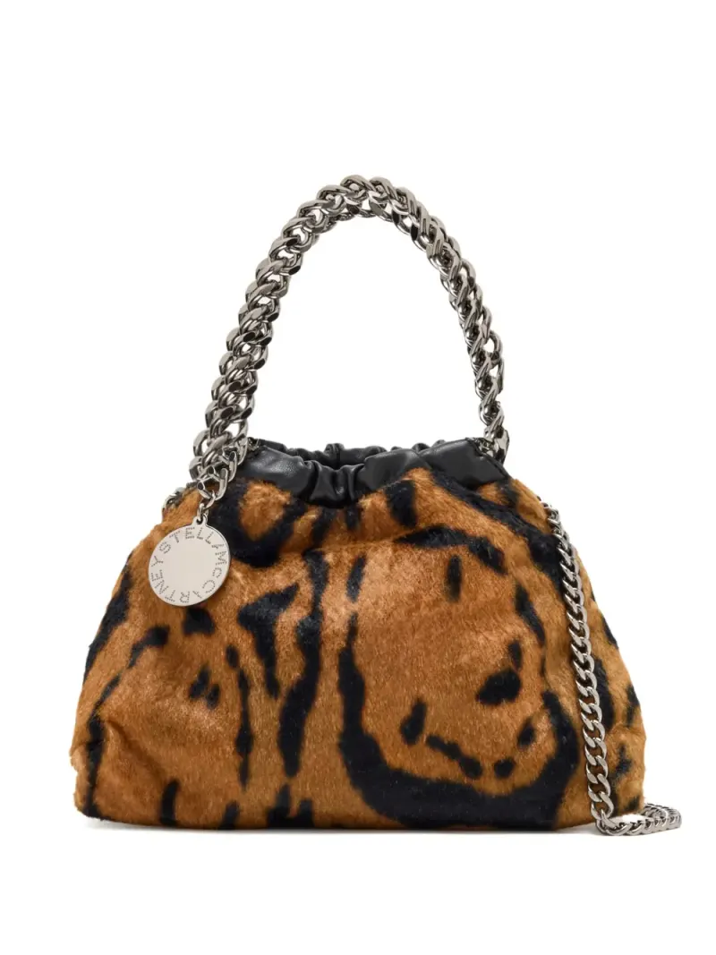 Stella McCartney Beuteltasche mit Tigerstreifen in Braun