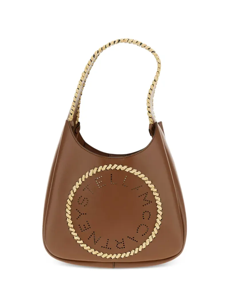 Stella McCartney small braided-strap shoulder bag in Braun