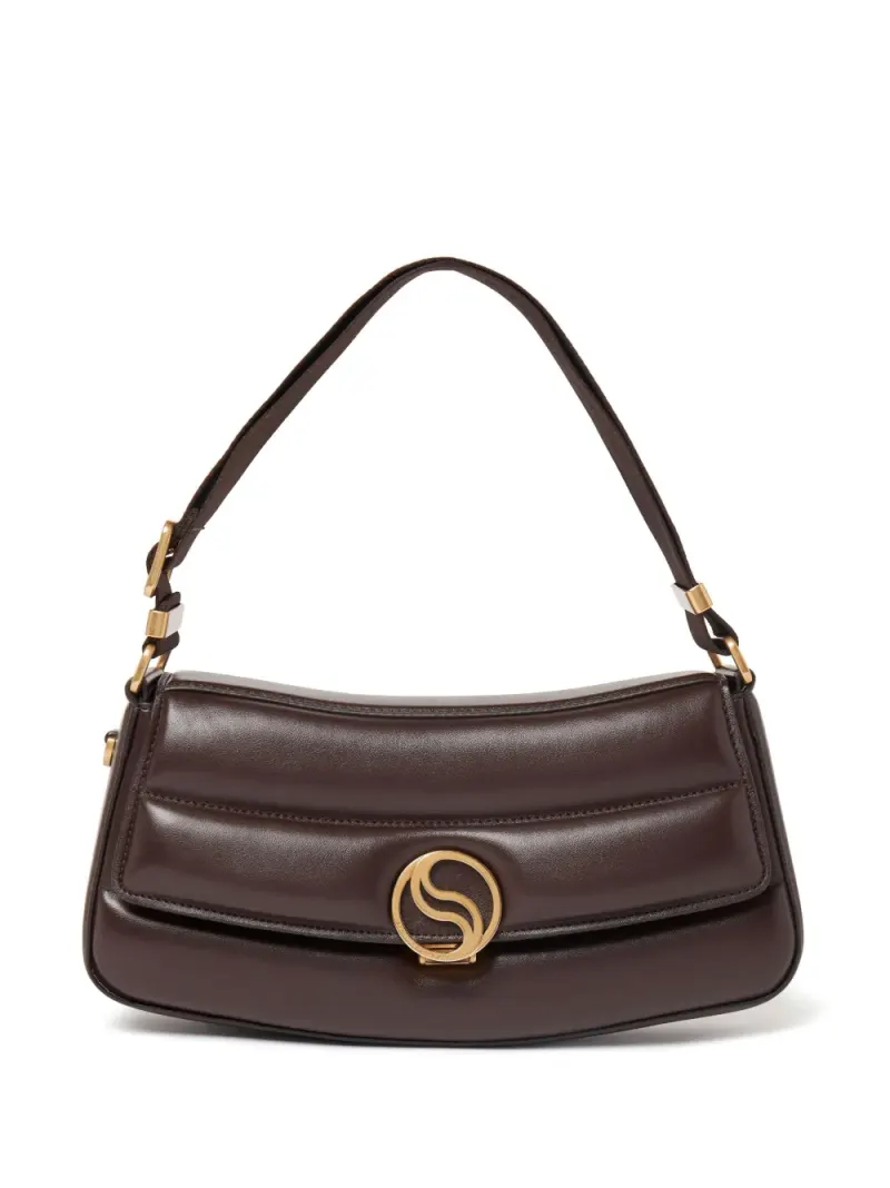 Stella McCartney Gesteppte S-Wave Schultertasche in Braun