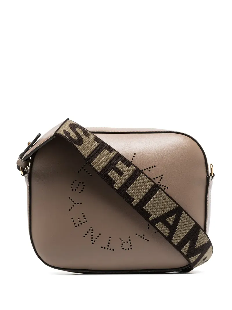 Stella McCartney Kameratasche mit Stella-Logo in Braun
