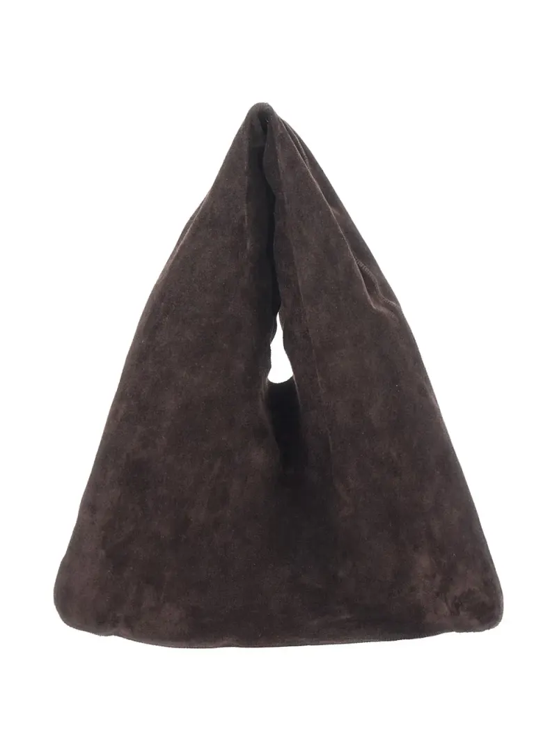 The Row Bindle Schultertasche aus Wildleder in Braun Wildleder-Leder