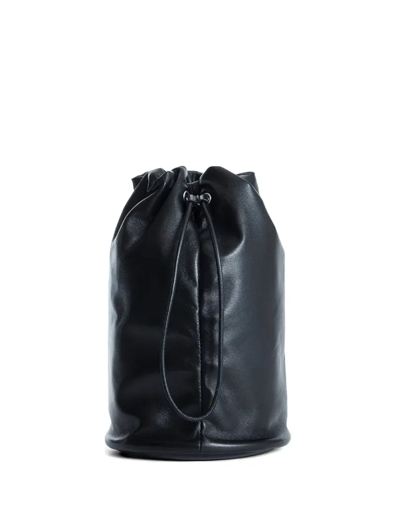 The Row Clutch mit Kordelzug in Schwarz