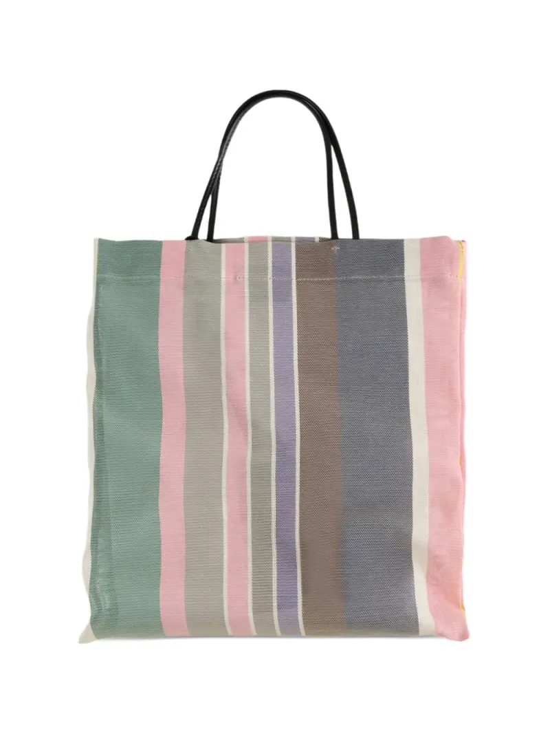 The Row Gestreifter Mini-Shopper Mini in Rosa