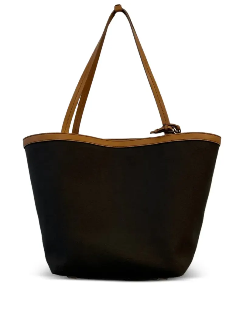 The Row Park Tote Three Canvas-Schultertasche in Braun