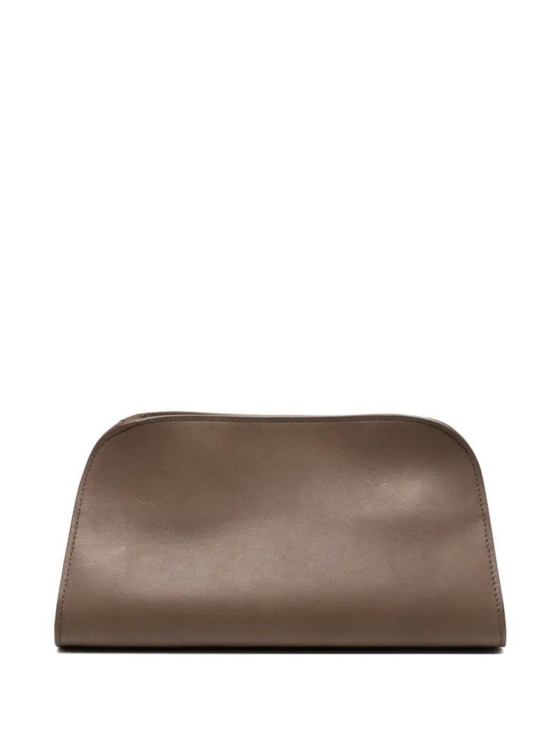 The Row Peggy clutch bag in Braun