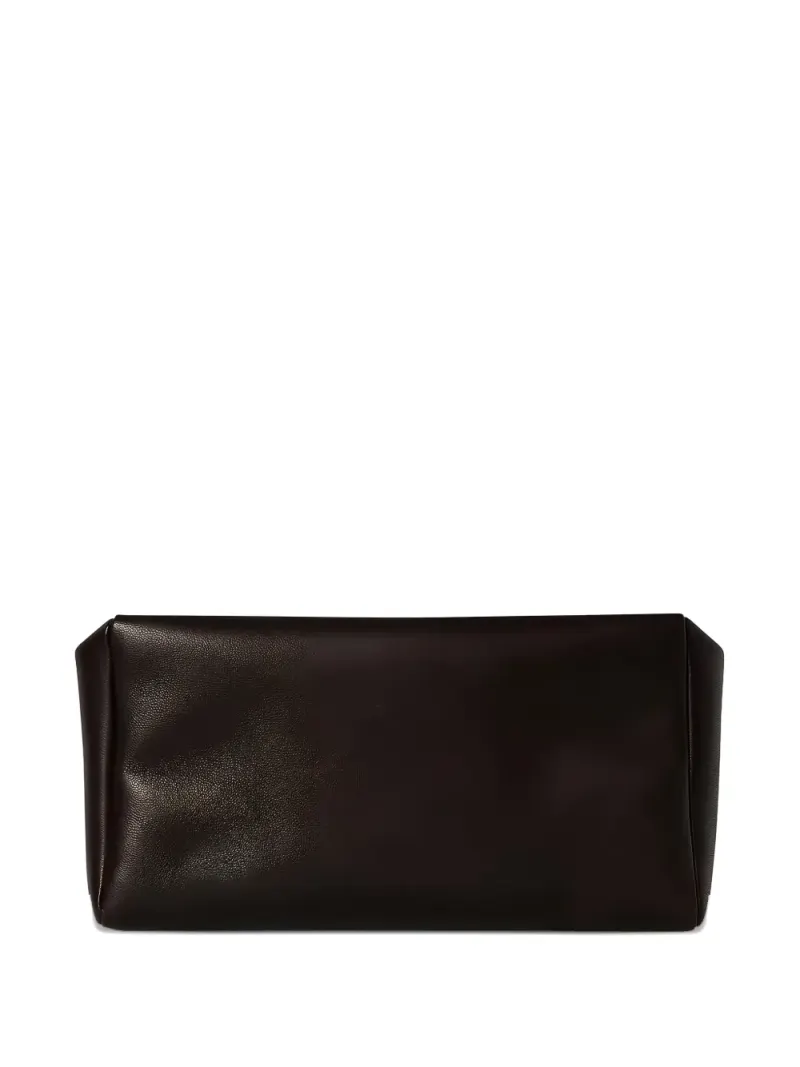 The Row Squared Compact Clutch in Braun