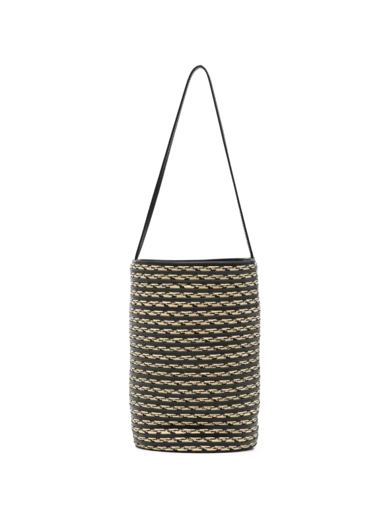 The Row woven-design tote bag in Schwarz