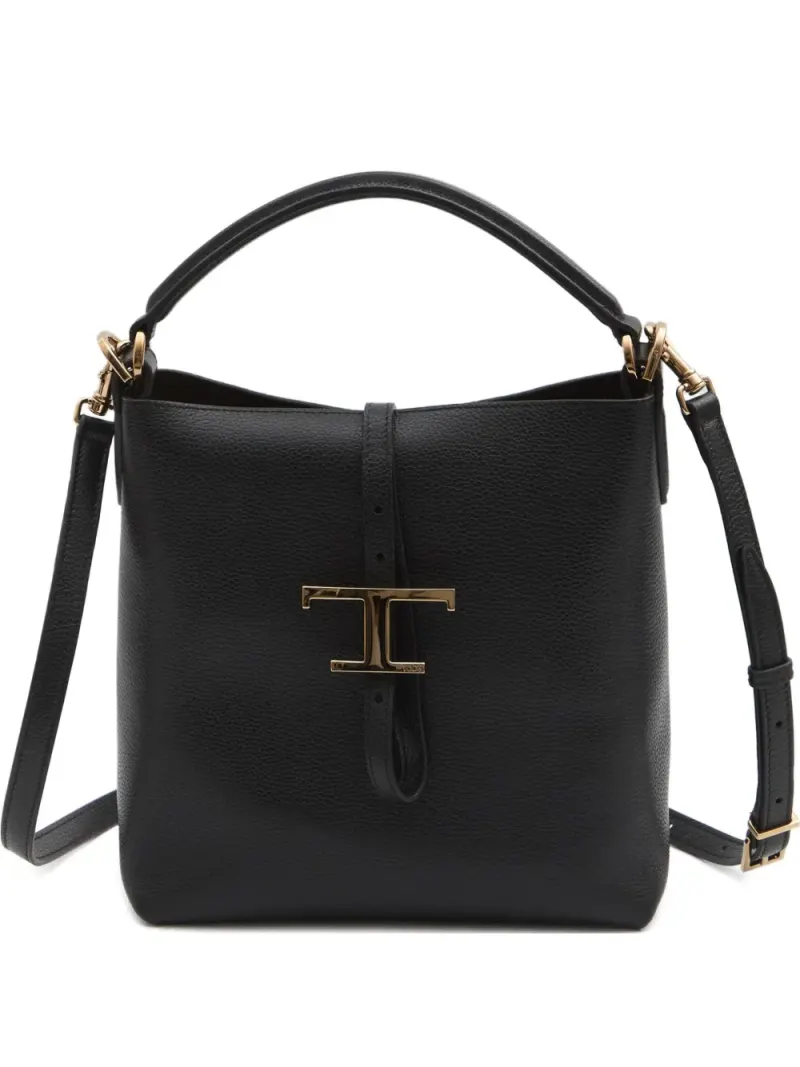 Tod's Mini T Timeless Beuteltasche Mini in Schwarz