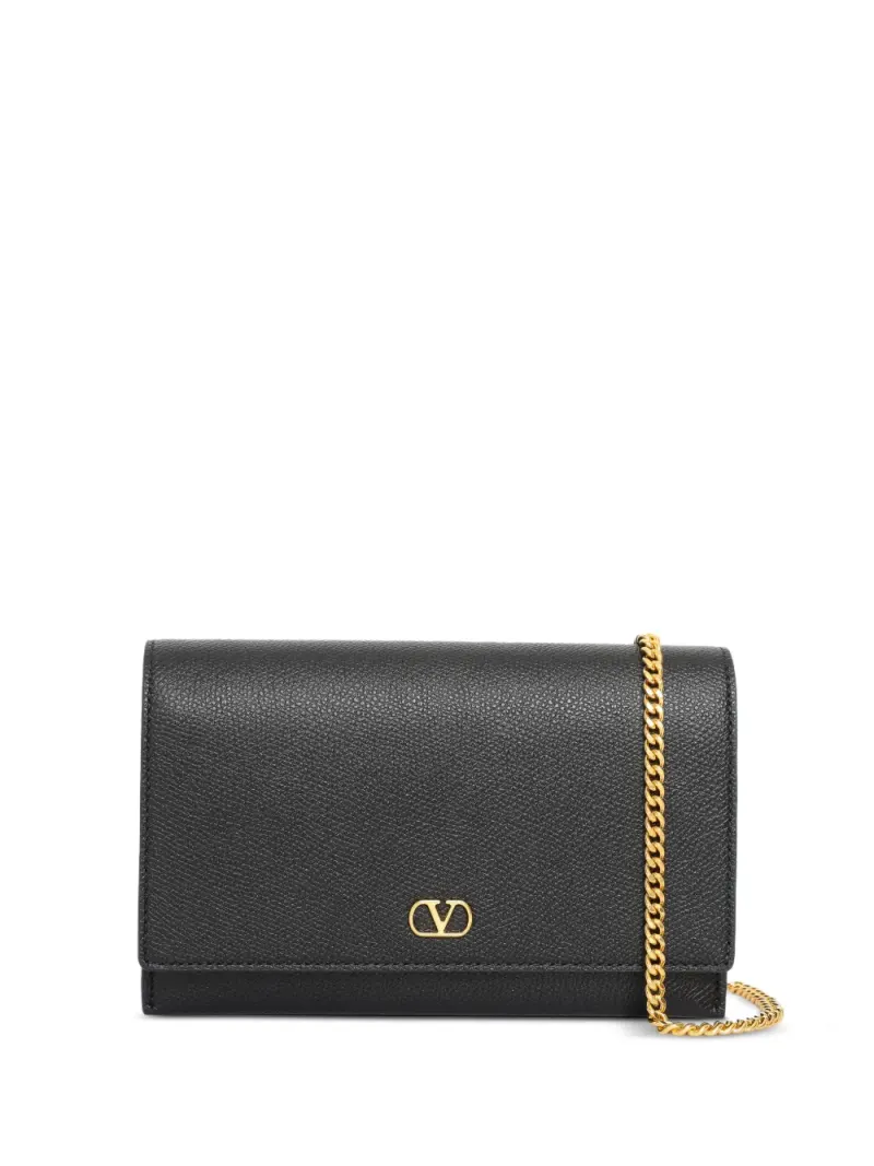 Valentino Etui mit Kettenriemen in Schwarz