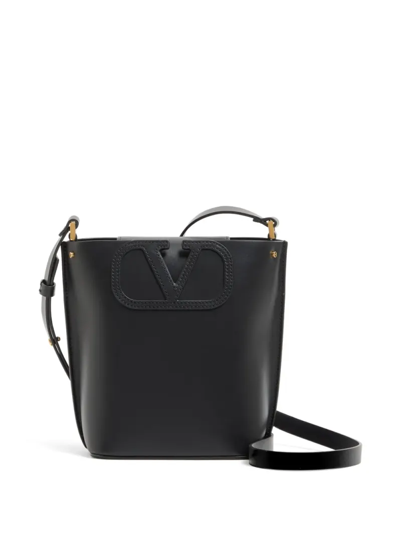 Valentino Kleine Fill Me Beuteltasche aus Kalbsleder in Schwarz Kalbsleder-Leder
