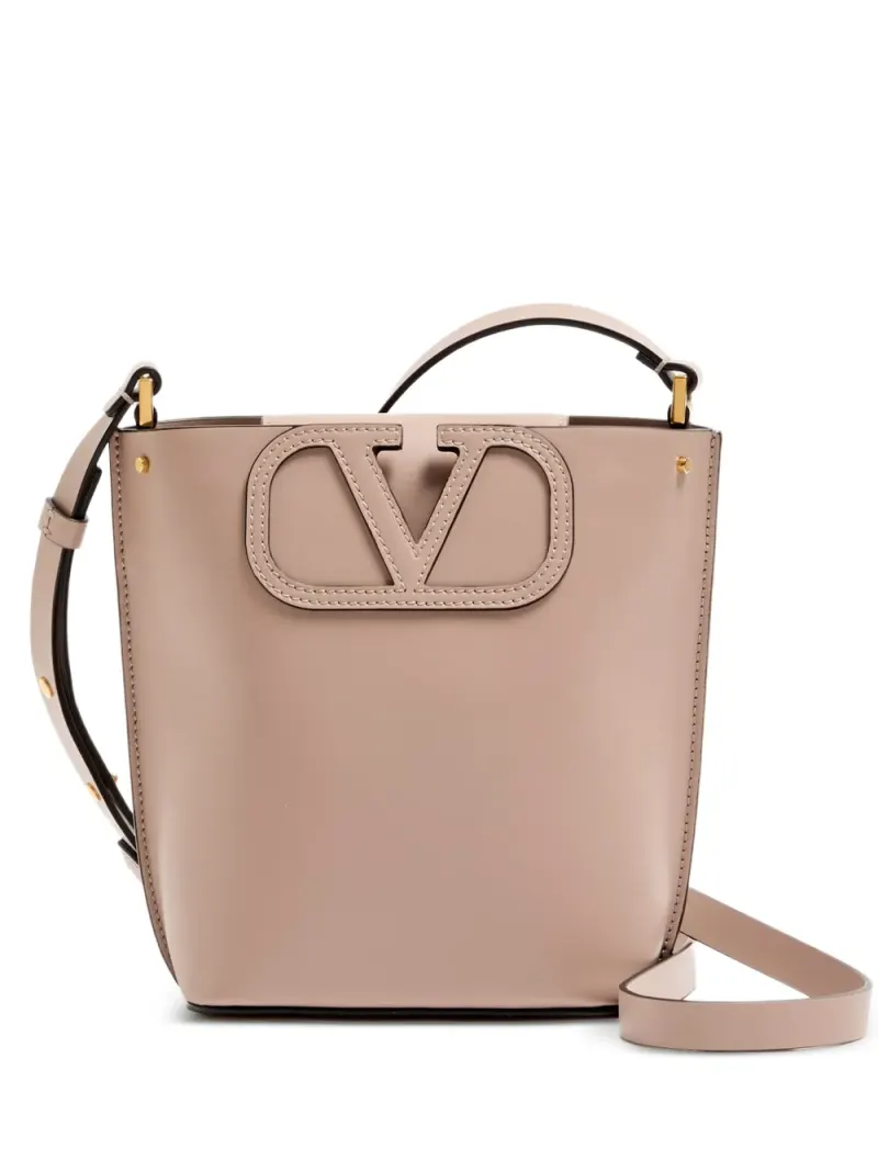 Valentino Kleine Fill Me Beuteltasche aus Kalbsleder in Rosa Kalbsleder-Leder