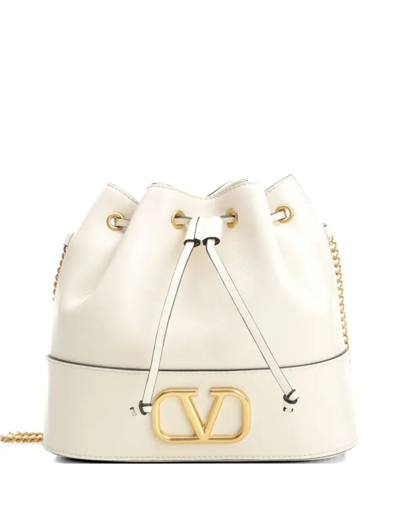 Valentino Mini-Tasche mit FF-Kettenriemen Mini in Weiß