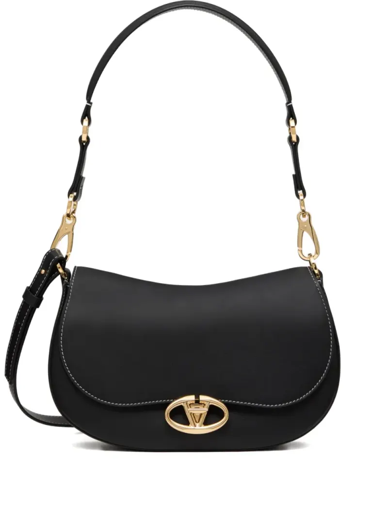 Valentino Ohval in Schwarz – Schultertaschen