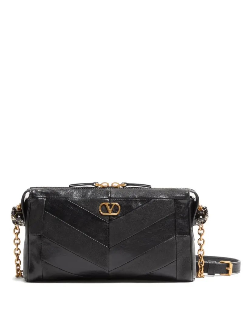 Valentino Panthea in Schwarz Nappa-Leder – Schultertaschen