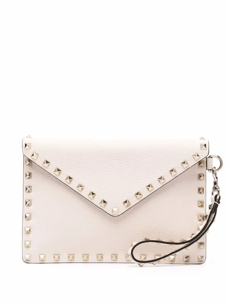 Valentino Rockstud Clutch in Nude