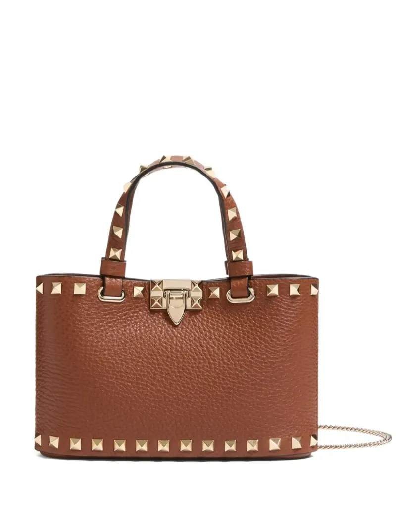 Valentino Mini Rockstud Tote Bag Mini in Braun
