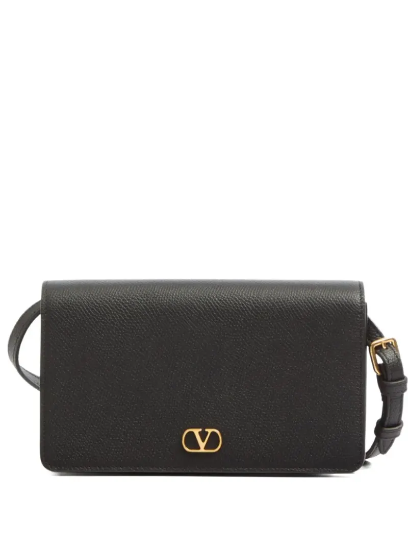 Valentino VLogo Signature Mini in Schwarz – Schultertaschen