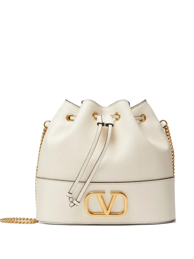 Valentino Mini VLogo Beuteltasche aus Nappaleder Mini in Nude Nappa-Leder