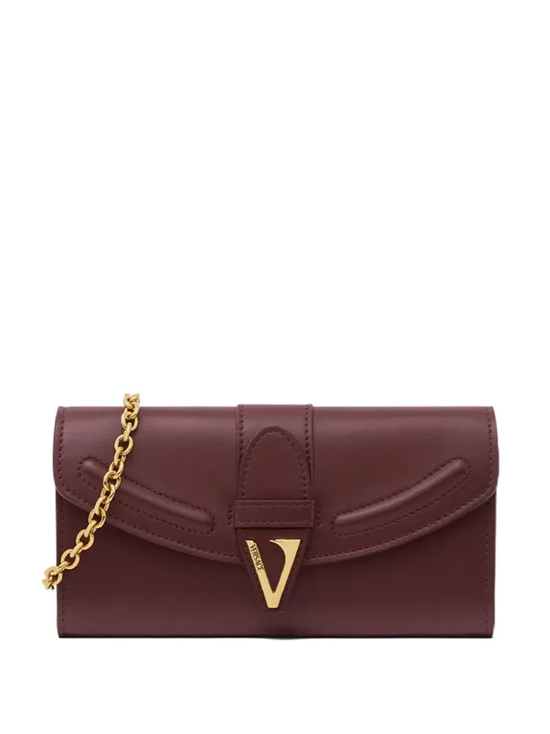 Versace Clutch mit Logo-Detail in Rot