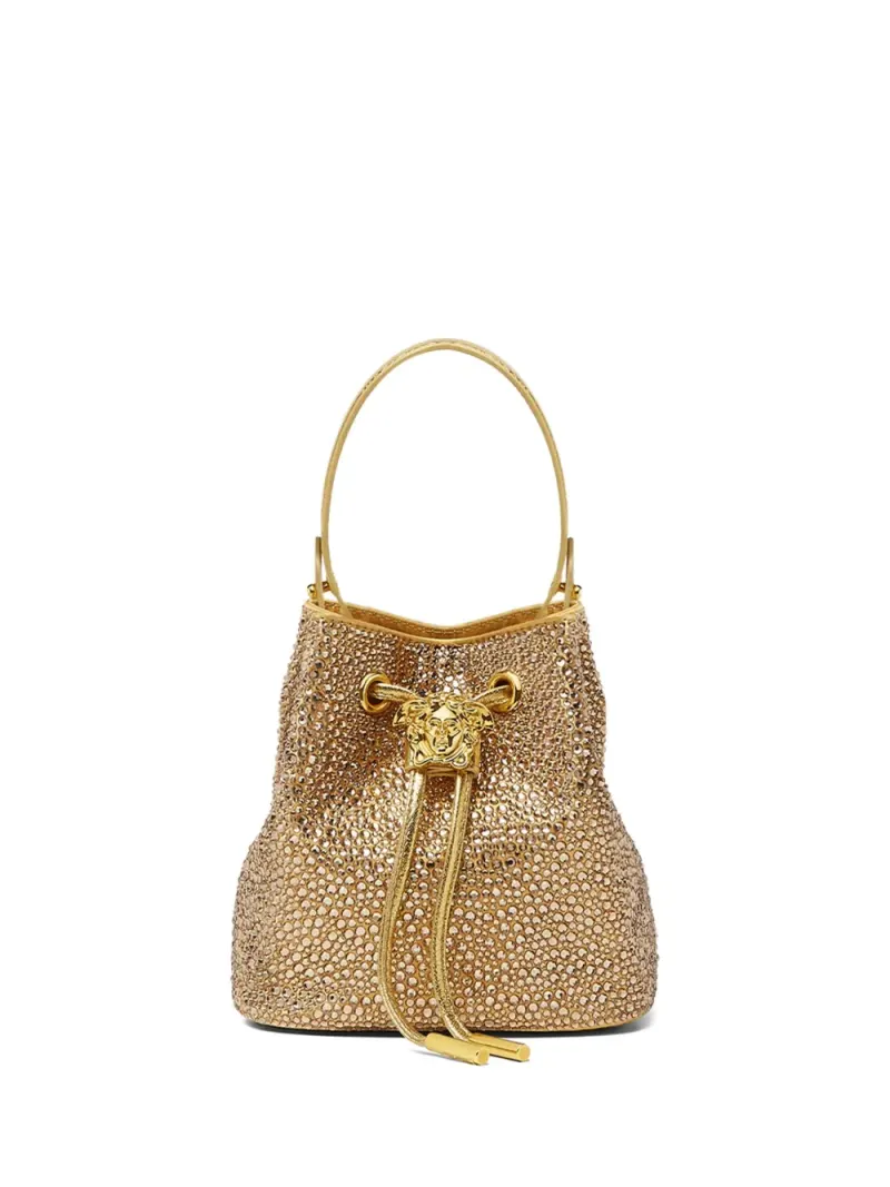 Versace La Medusa Mini-Tasche mit Kordelzug Mini in Gold