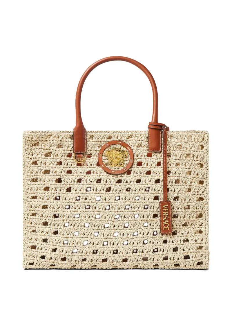 Versace Große La Medusa Tote Bag in Nude