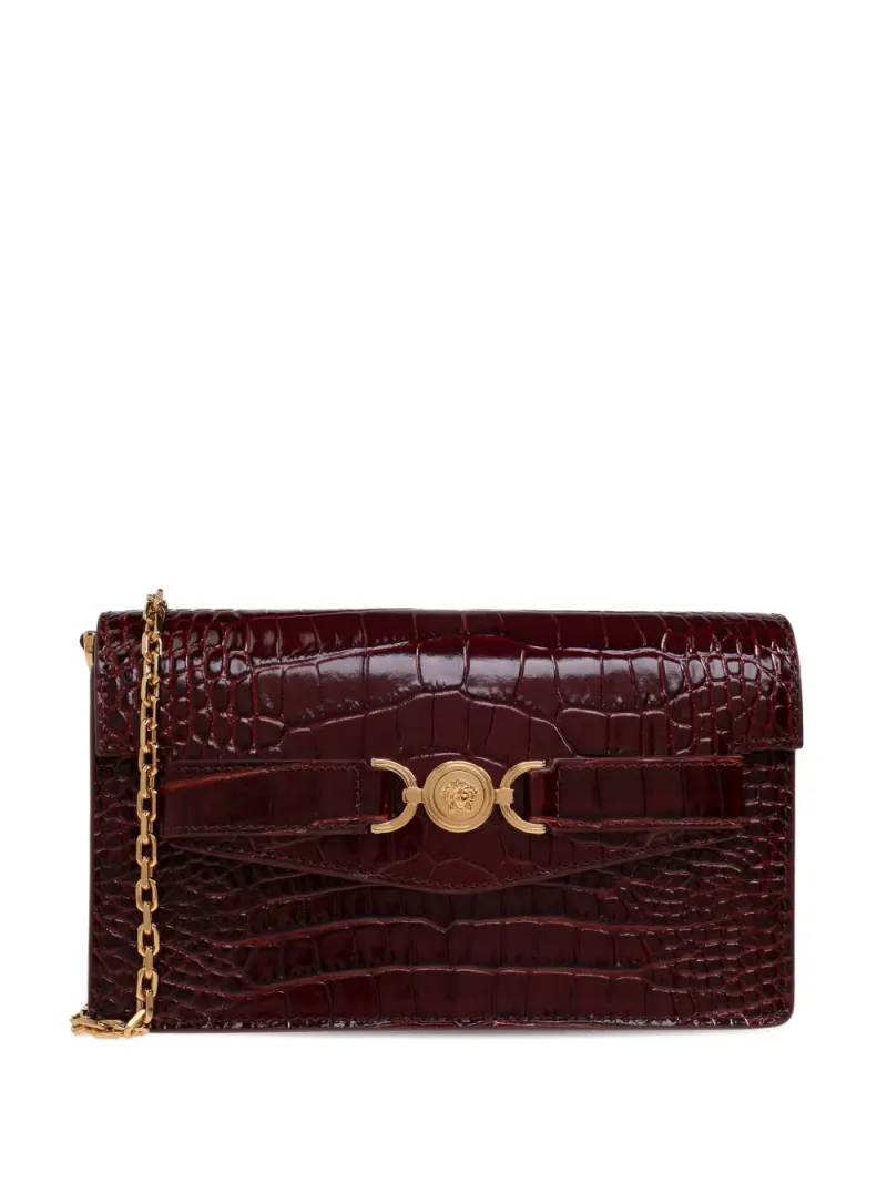 Versace Medusa '95 Mini-Clutch mit Kroko-Effekt Mini in Rot
