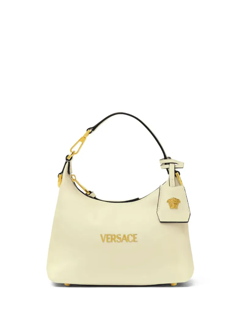 Versace Tag Hobo-Tasche in Gelb – Tote Bags