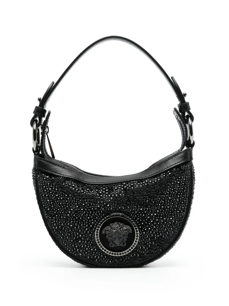 Versace x Dua Lipa Repeat mini shoulder bag in Schwarz