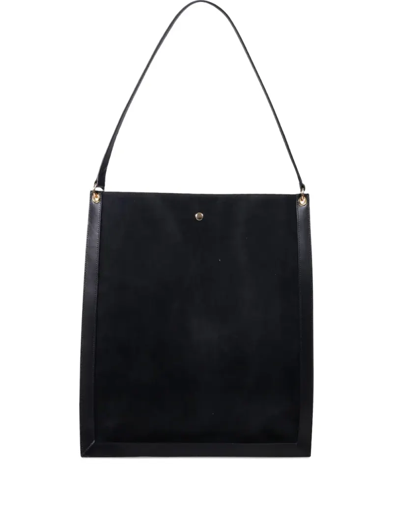 Wandler Tote Bag aus WIldleder in Schwarz Wildleder-Leder