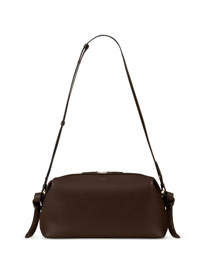 Yuzefi Brioche Schultertasche mit Knoten in Braun